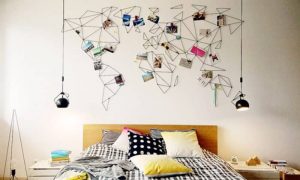 Phong cách trang trí tường phòng ngủ theo kiểu handmade độc đáo