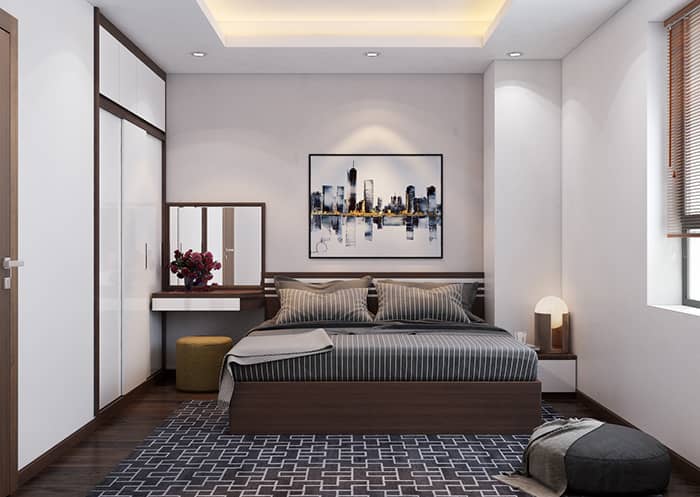 Mẫu phòng ngủ tối giản với tông màu nhẹ nhàng đẹp ấn tượng